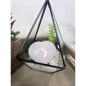 Pink Calcite Heart Polished Crystal